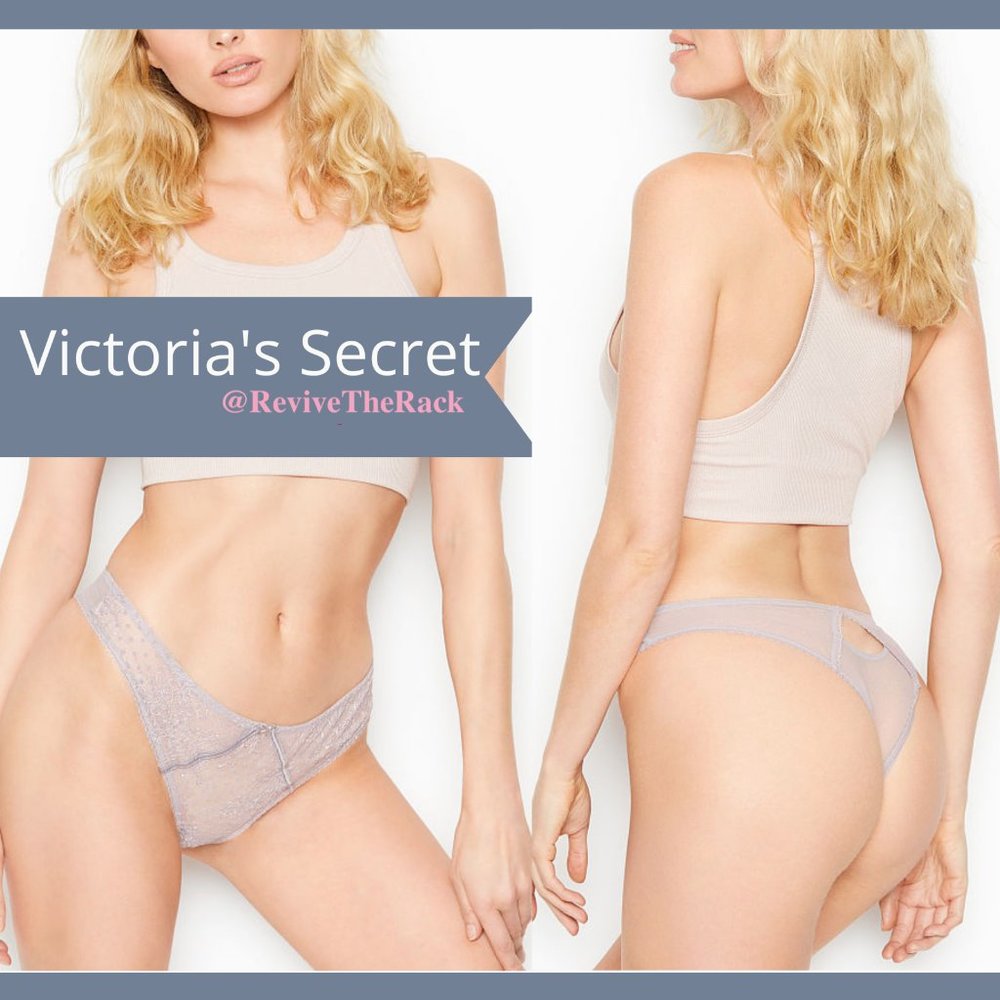 NWT Victoria's‎ Secret Lux Lingerie Cutout Tanga Panty [ Medium ]